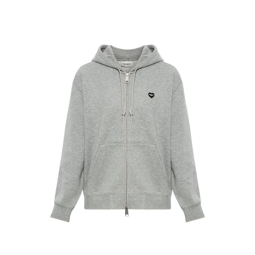 heart-patch zip-up hoodie 1