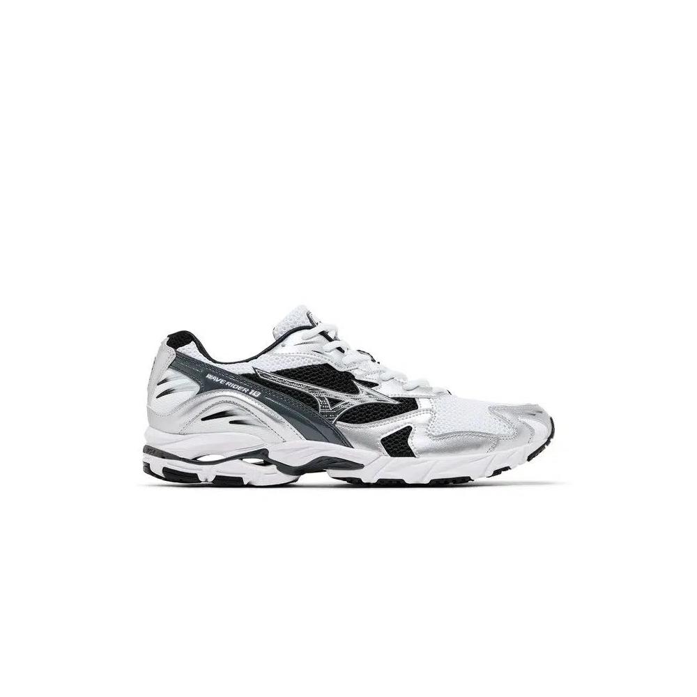 Кроссовки Mizuno Wave Rider 10 'White Silver Black' 1