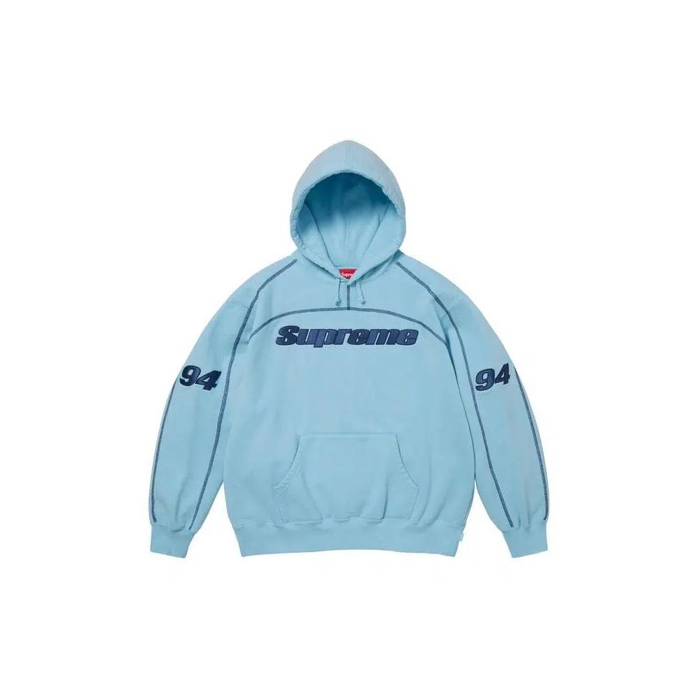 Худи Supreme Overlock Hooded Sweatshirt 'Light Blue' 1