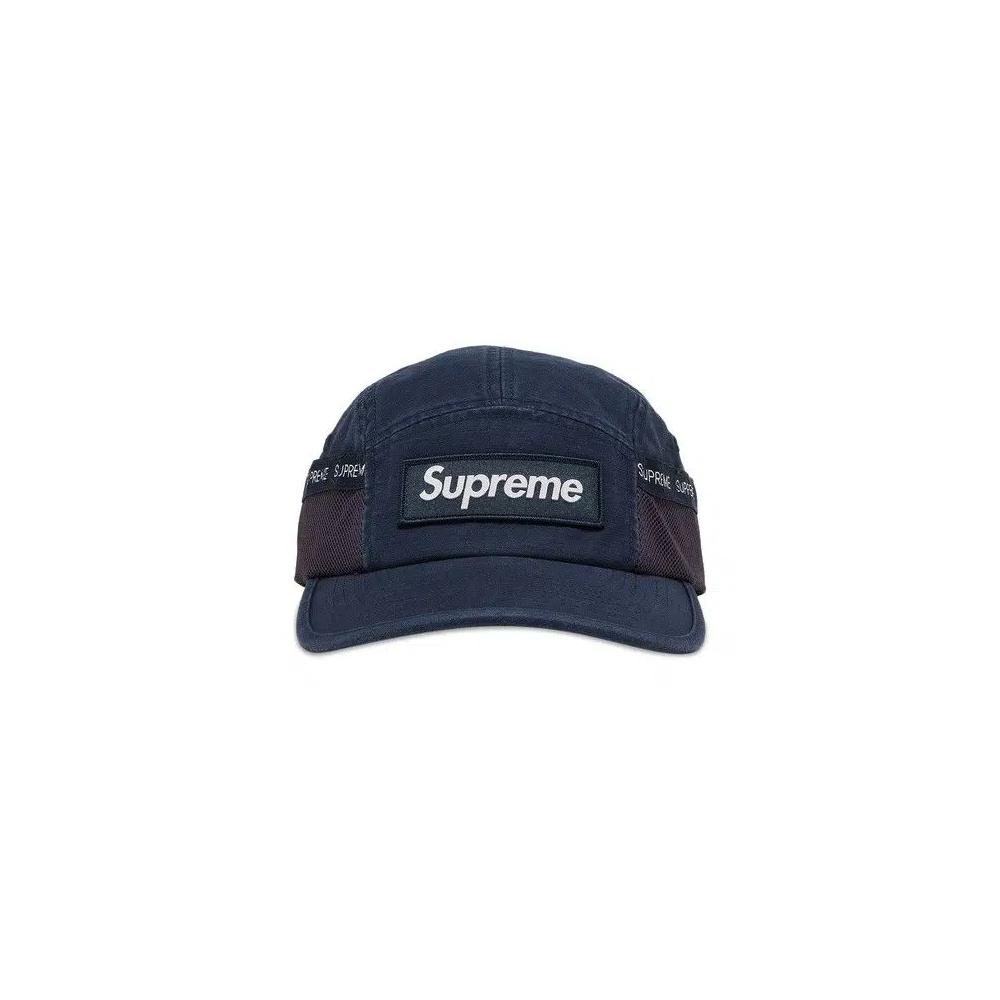 Кепки Supreme Mesh Pocket Camp Cap «Темно-синий» 1