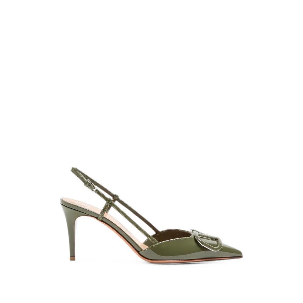 VLogo Signature Patent Leather Slingback Pump 80Mm 1