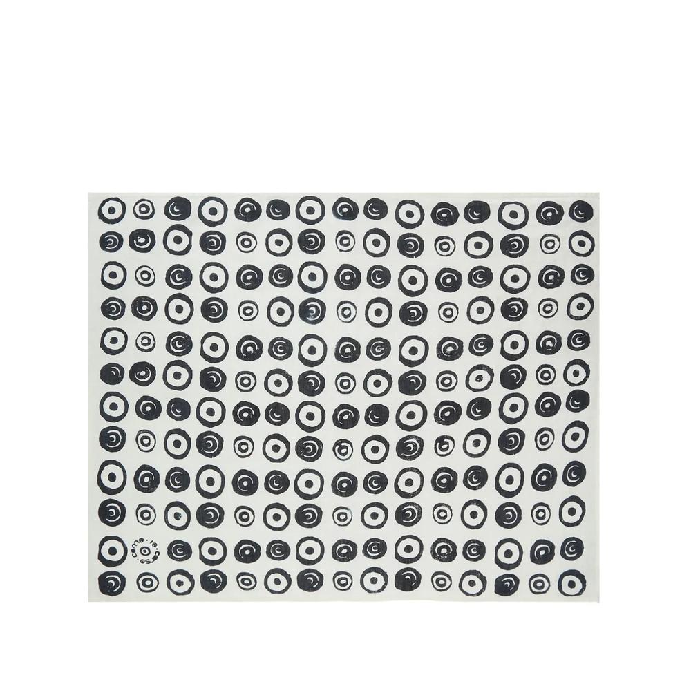 Льняное полотенце с принтом Circles (55 x 70 см) 1
