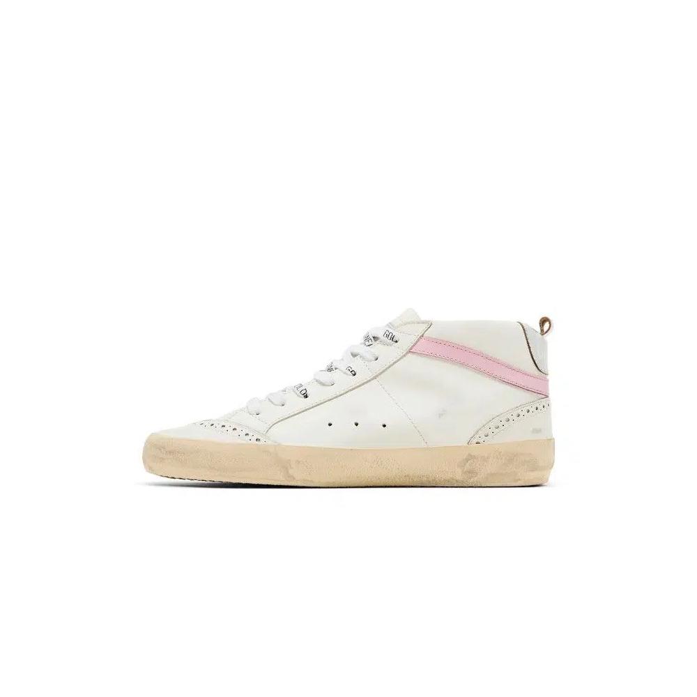 Кроссовки Golden Goose Wmns Mid Star 'Белый Серебряный Розовый' 3