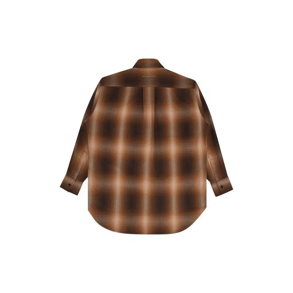 Фланелевые рубашки MM6 Maison Margiela Plaid Shirt 'Brown' 2