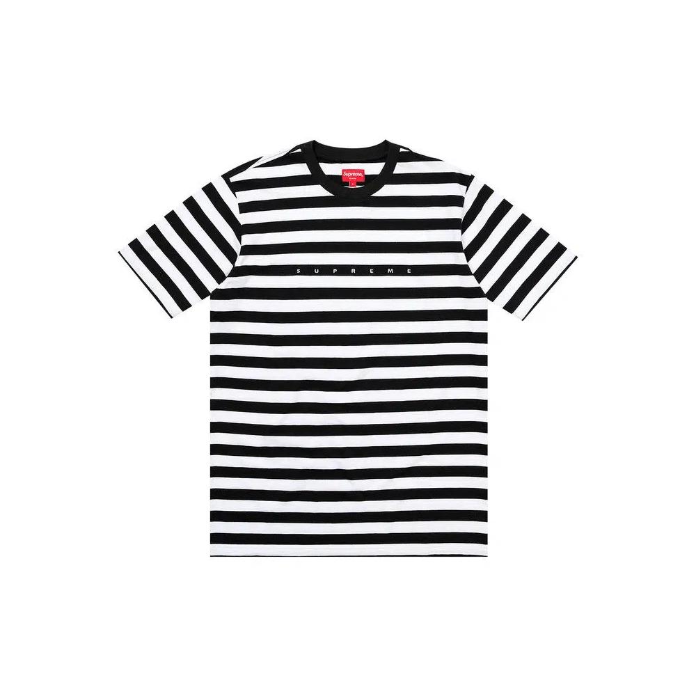 Футболки с коротким рукавом Supreme Bar Stripe Tee 'Black' 1