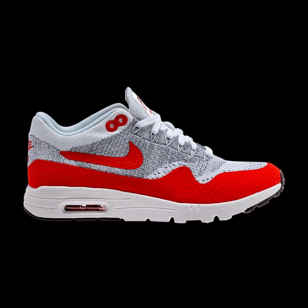Кроссовки Nike Wmns Air Max 1 Ultra Flyknit 'White University Red' 1