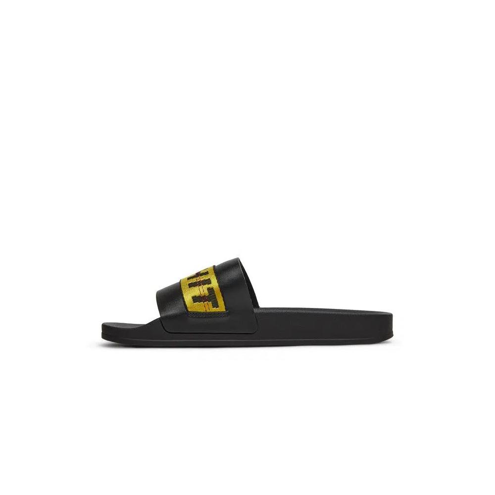 Слайды Off-White Industrial Sliders 'Black Yellow' 3