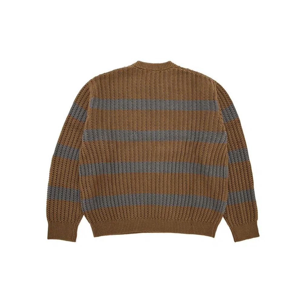 Свитера Supreme Loose Gauge Stripe Small Box Sweater 'Khaki' 2