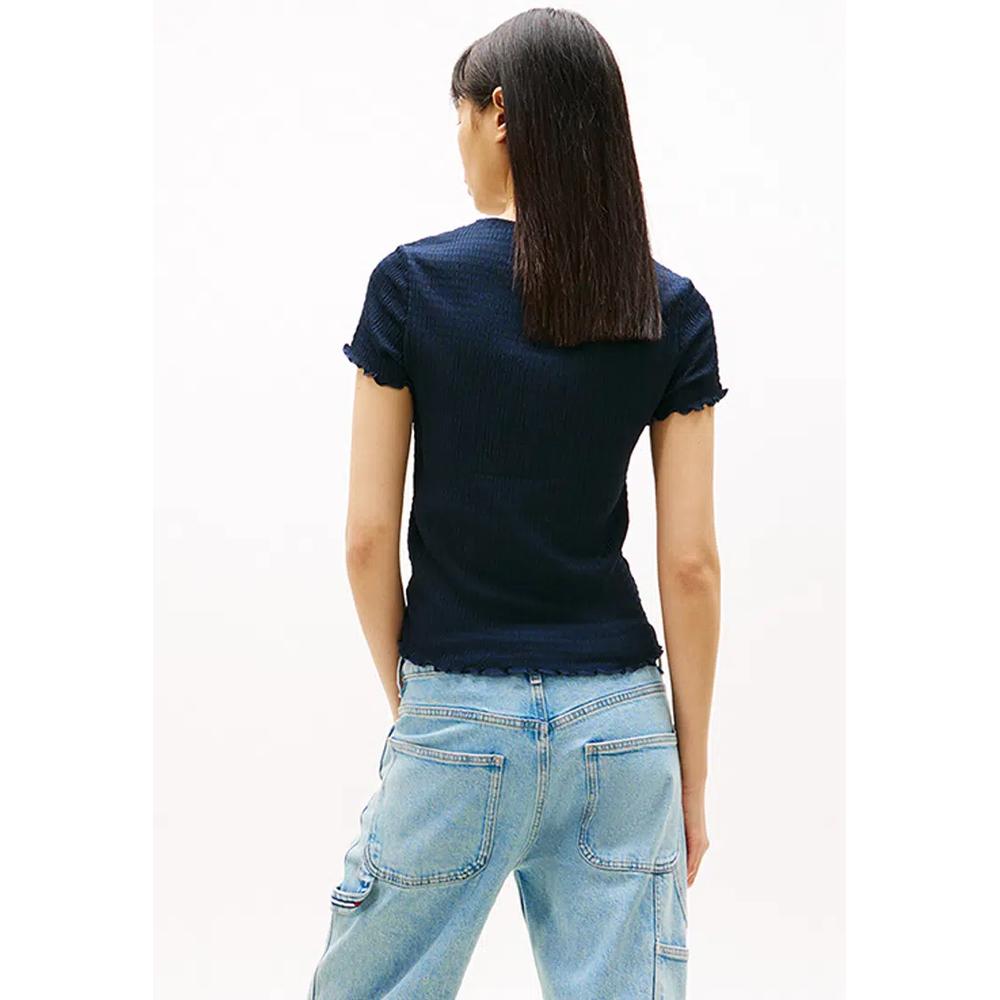 Топ с защипами из сейрсакера Slim - Tommy Jeans 2