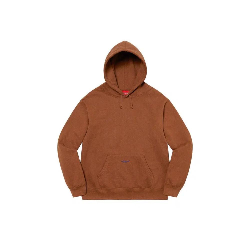 Худи Supreme Micro Logo с капюшоном 'Коричневый' 1