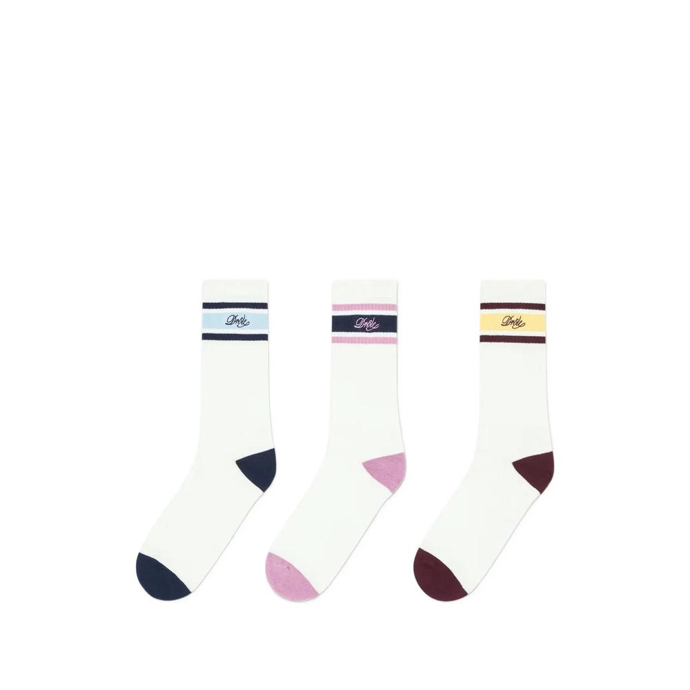 logo-embroidered striped socks (set of three) 1