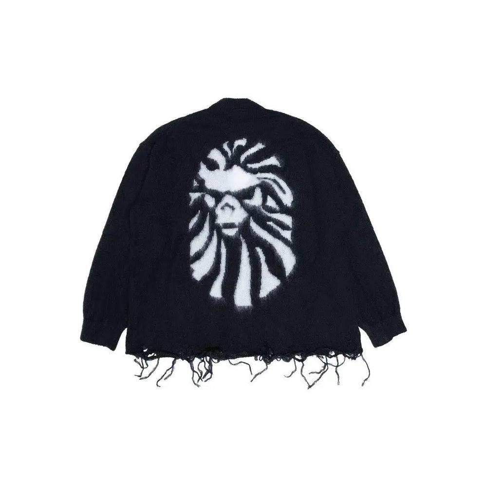 Кардиганы BAPE Logo Distressed Cardigan 'Black' 2