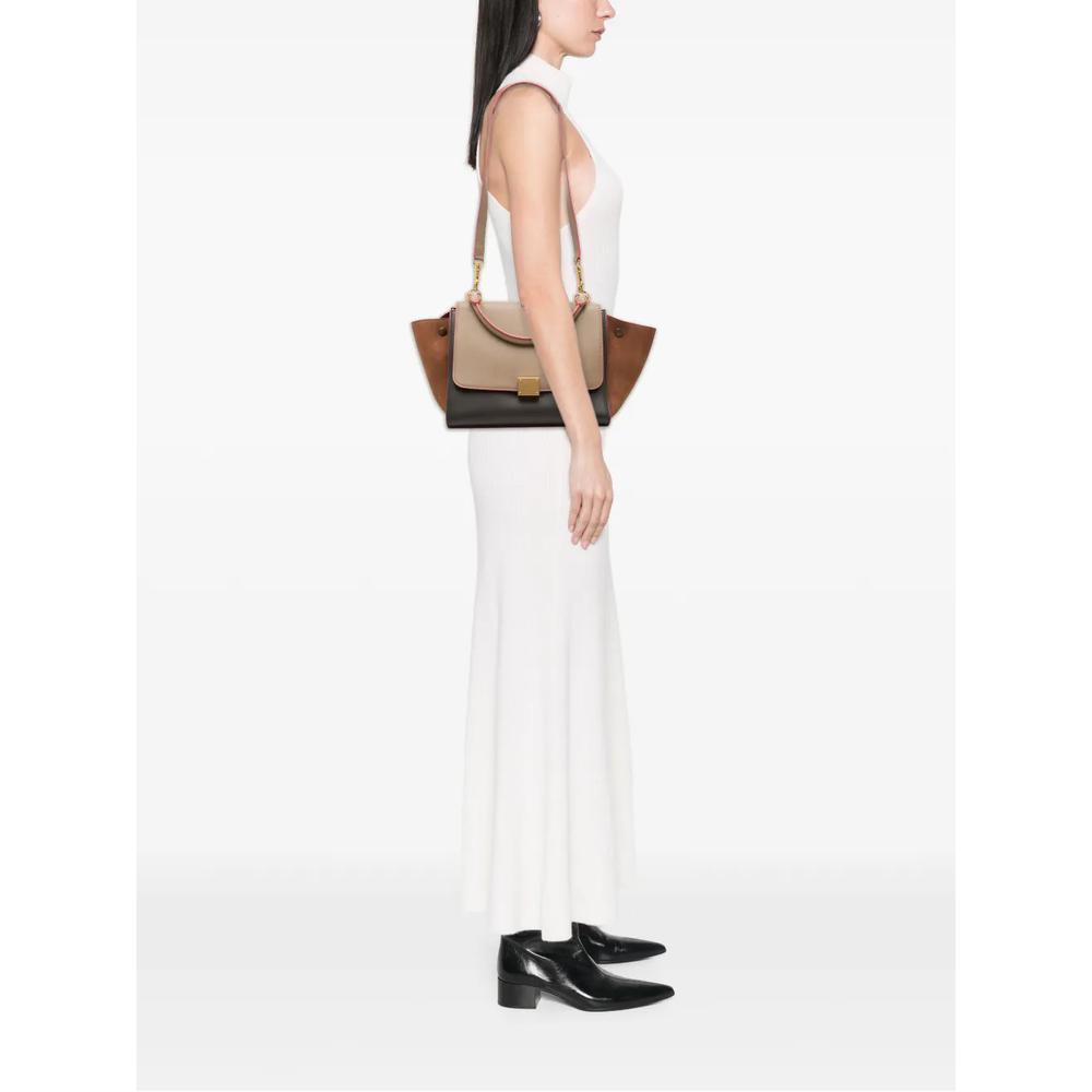 Маленькая сумка-сэтчел Tricolor Calfskin and Nubuck Trapeze (2015 год) 2