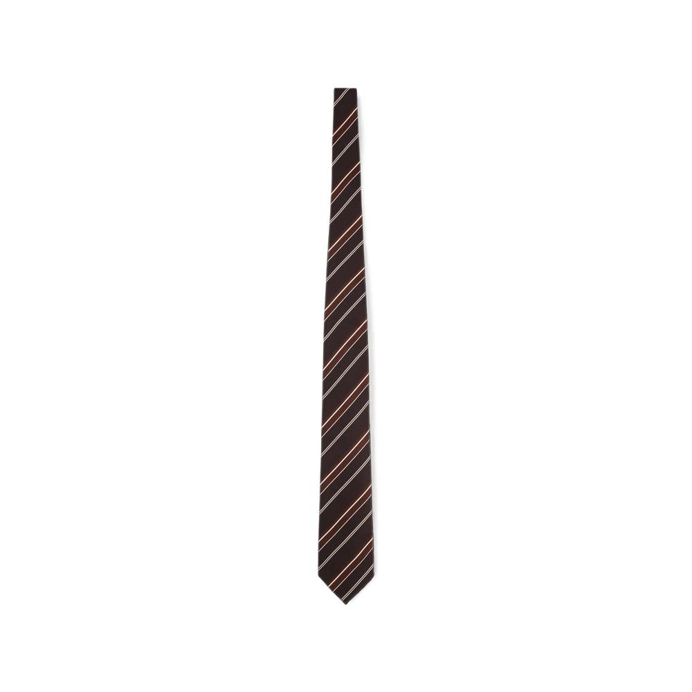 diagonal-stripe silk tie 1