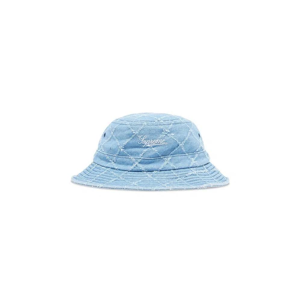 Кепки Supreme Punched Denim Crusher 'Вымытый индиго' 1