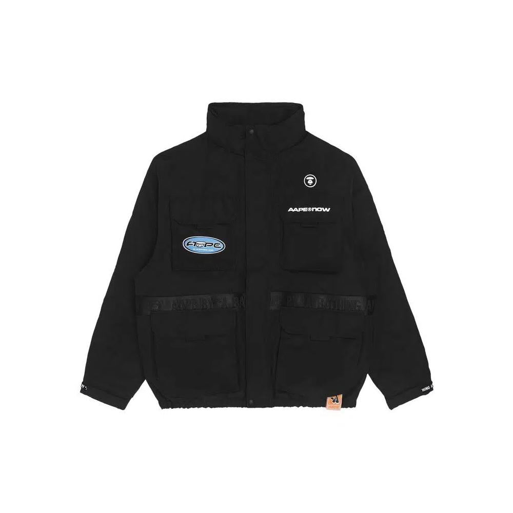 Куртка AAPE Moonface Multipocket Hooded Reversible Jacket 'Черный' 1