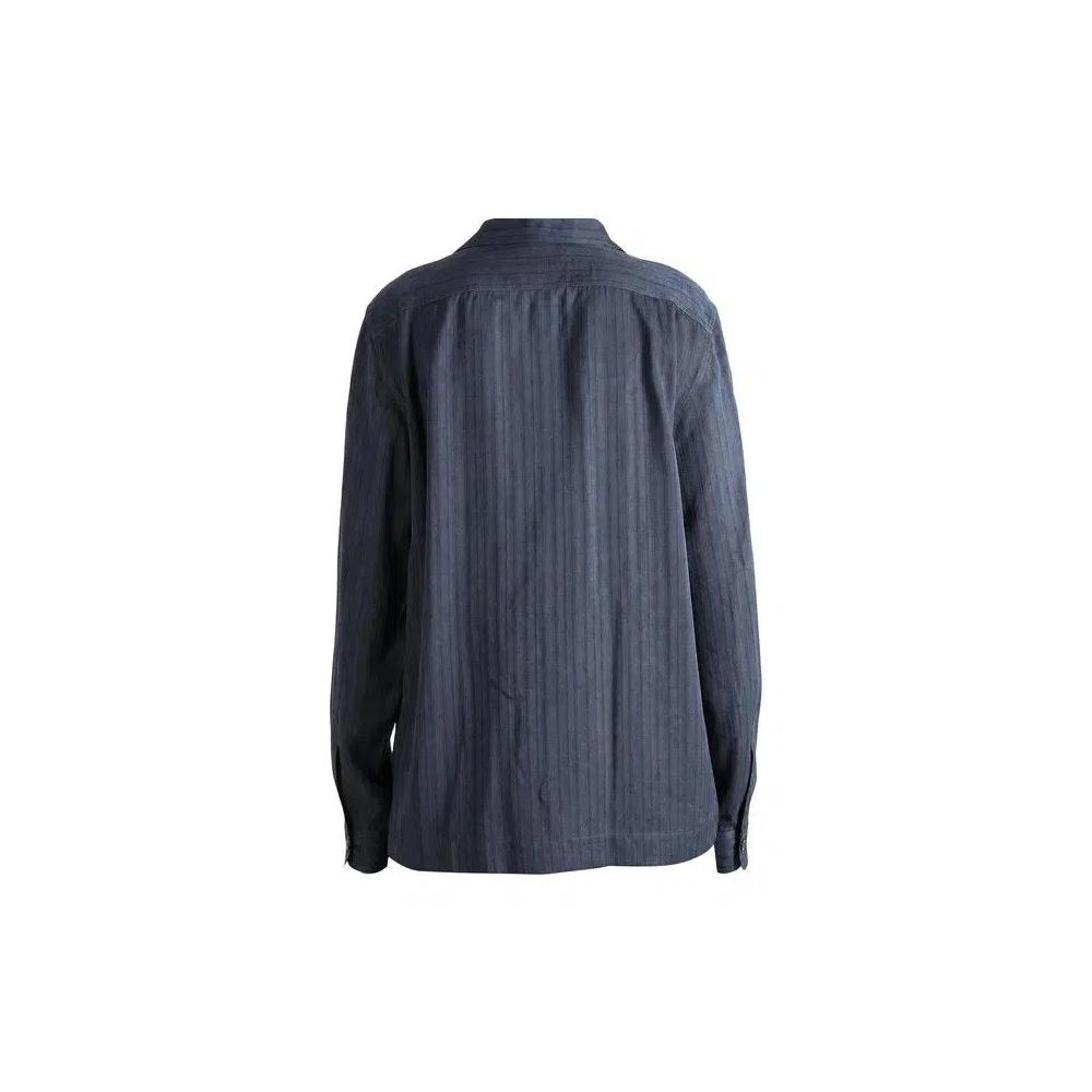 Куртки Jackets Dries Van Noten Striped Fluid Jacket 'Синий' 3
