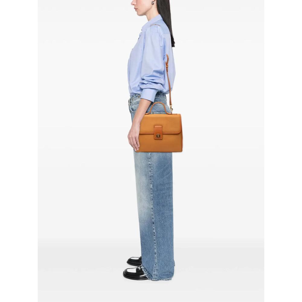 Сумка-сэтчел Calfskin Turnlock Top Handle Bag (20 век) 2