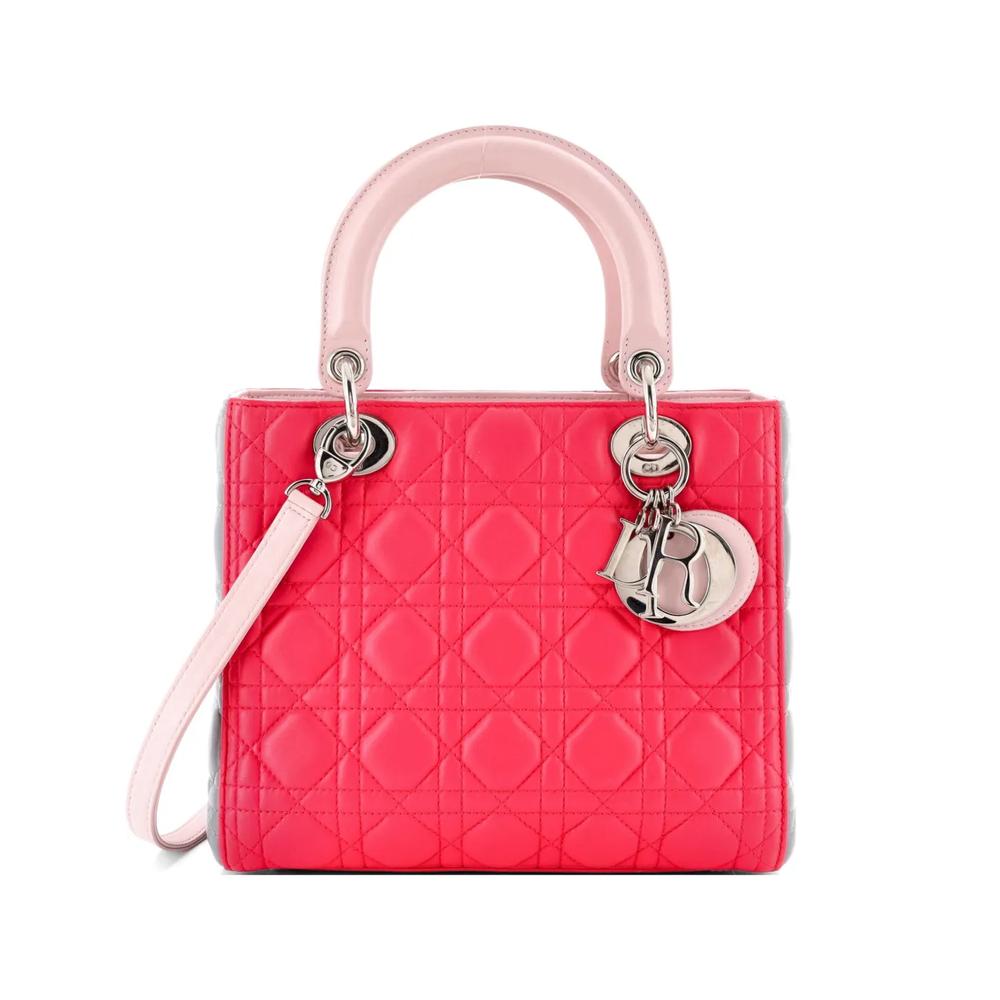Стеганая сумка-сэтчел Tricolor Lady Dior Bag Cannage Quilt 1