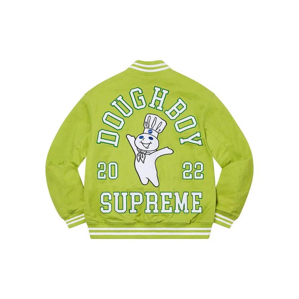Варсити-куртки Supreme x Mitchell & Ness Doughboy Twill Varsity Jacket «Зеленый» 2
