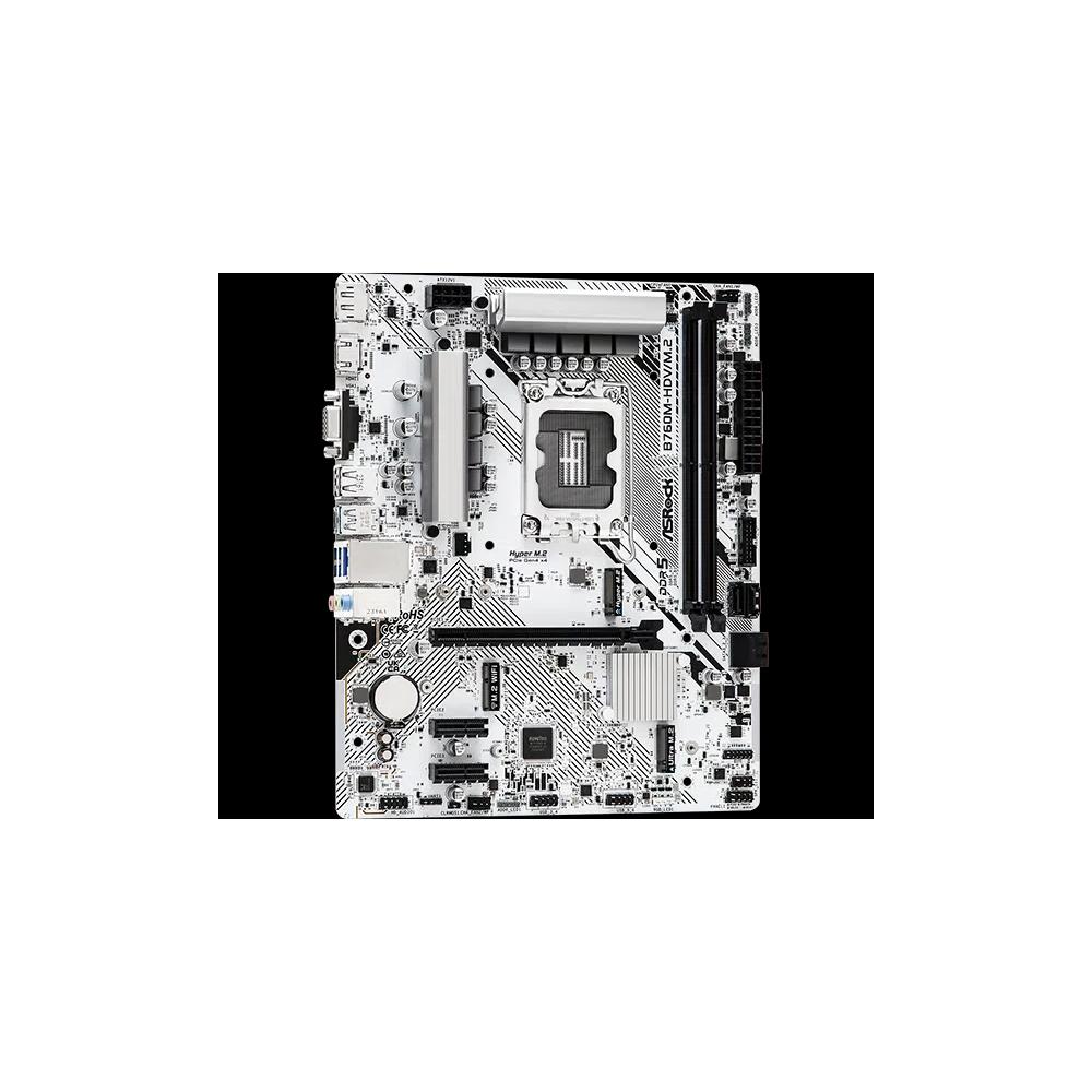ASRock B760M-HDV/M.2 White Micro-ATX белая материнская плата (DDR5) 3