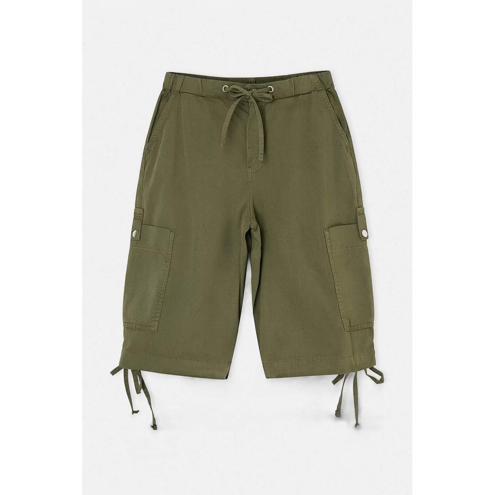 Хаки 100% хлопок джинсовые бермуды с деталью кармана Twoss26Sr00126 5