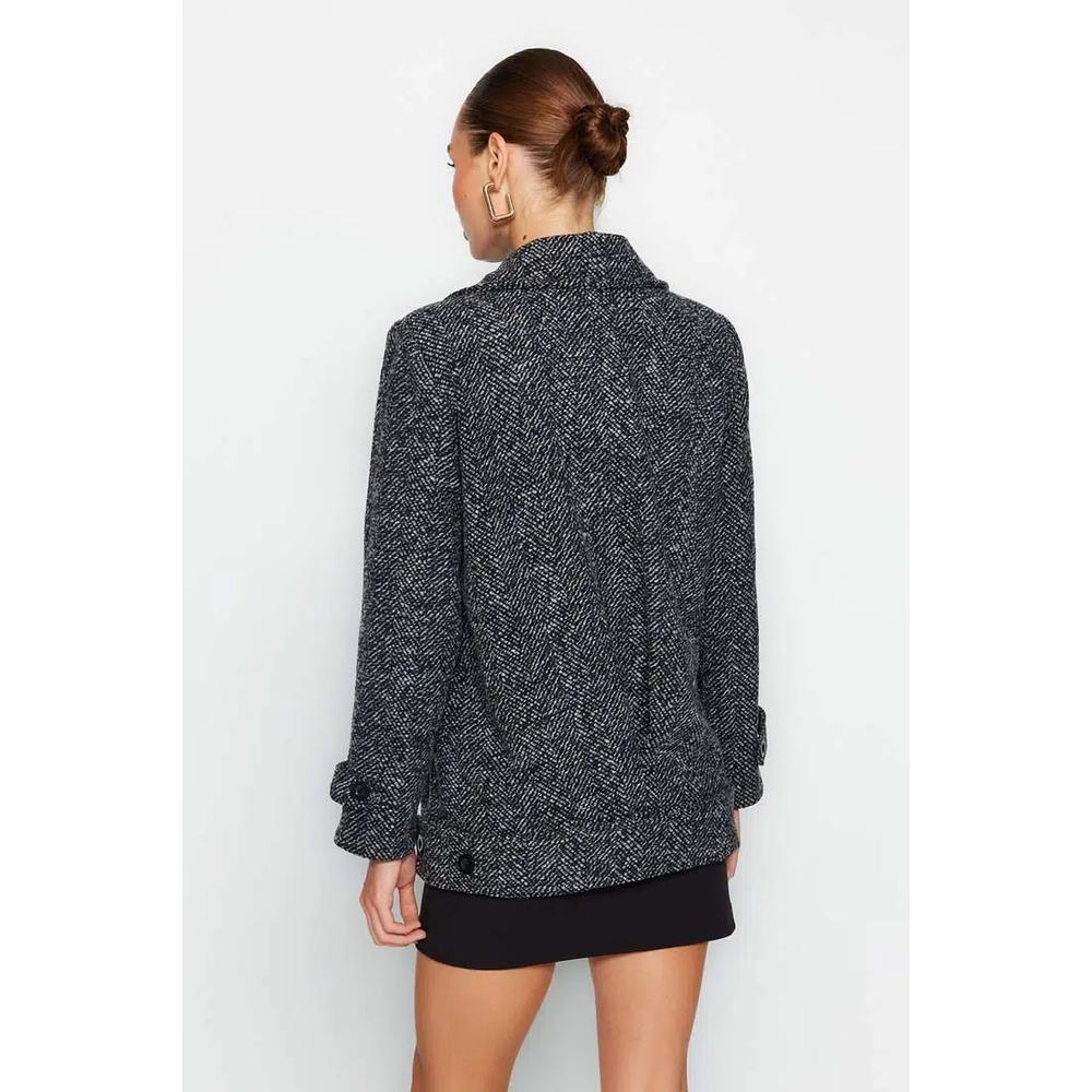 Пальто из твида в елочку Tailored 8