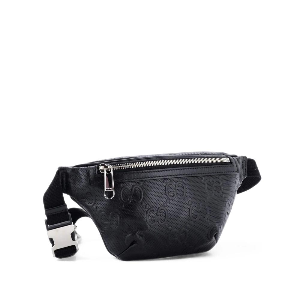 GG Embossed Perforated Leather Small belt bag 1