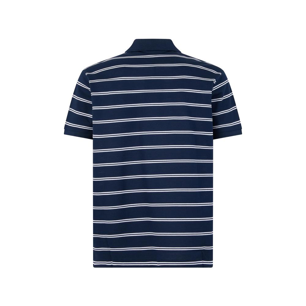 striped logo-patch polo shirt 2