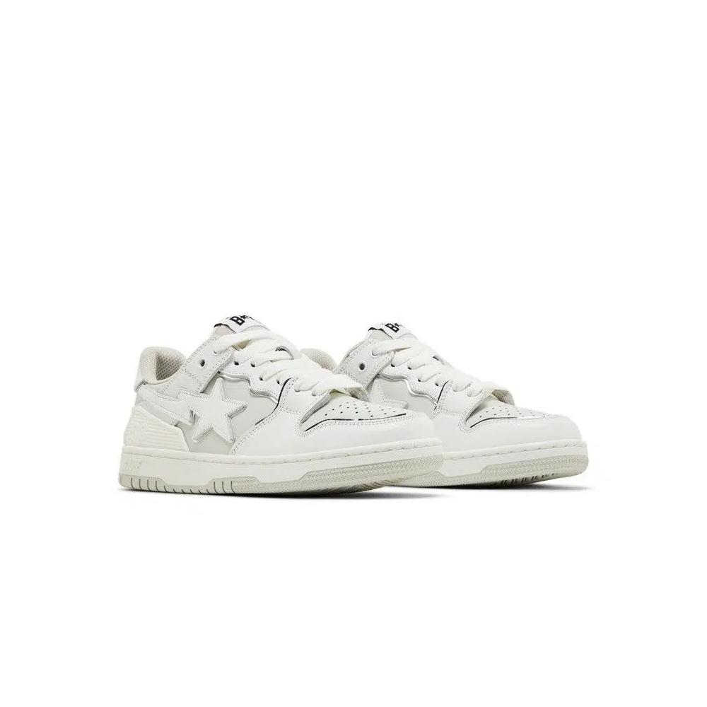 Кроссовки BAPE Wmns Sk8 Sta #3 L «White Silver» 8