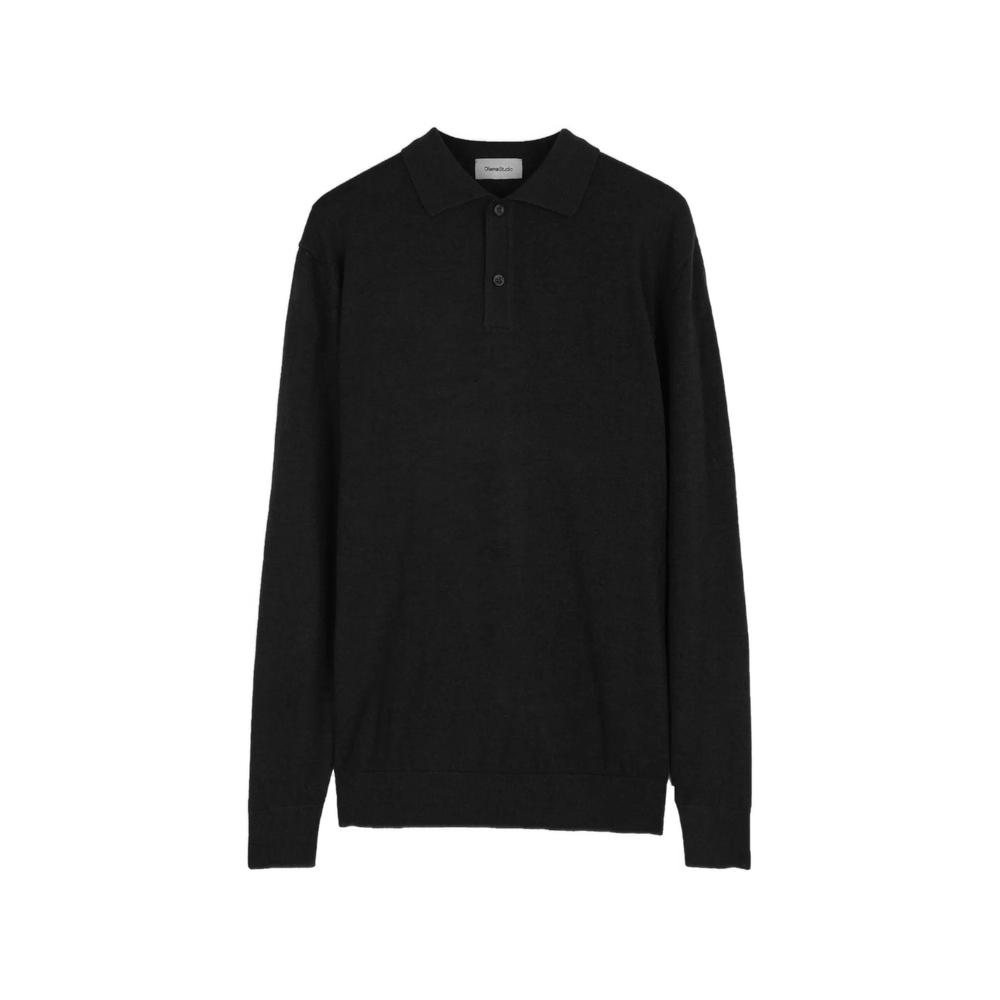 merino long-sleeve polo shirt 1
