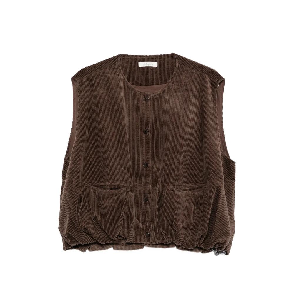 Peace corduroy button-up gilet 1