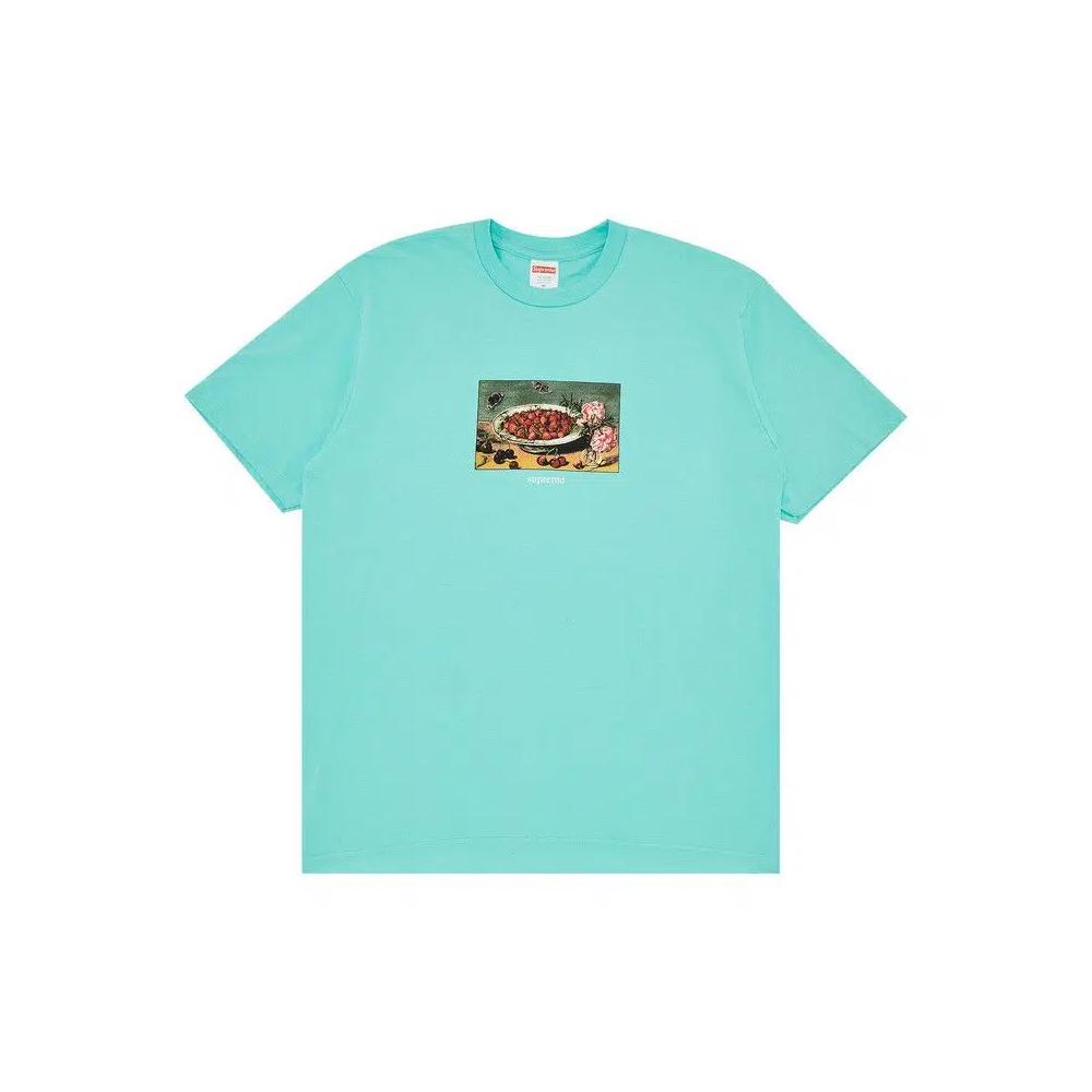 Футболки Supreme Strawberries Tee 'Teal' 1