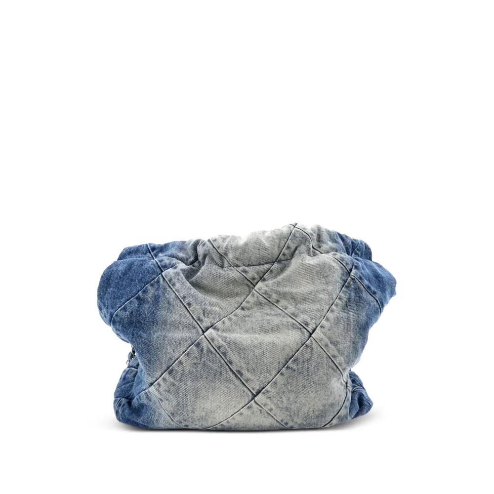 Маленькая сумка-хобо 22 Chain Quilted Denim 2