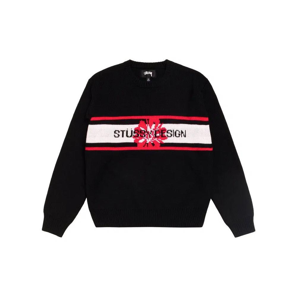 Sweaters Stussy Striped Hibiscus Sweater 'Черный' 1