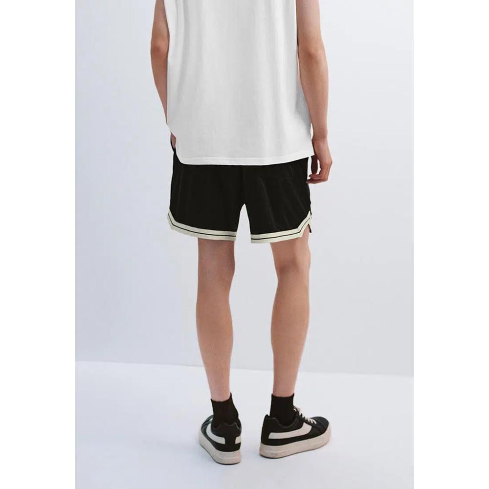 Шорты Mesh Contrast Trim Drawstring из полиэстера, свободные 2