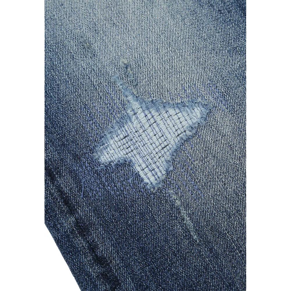 Мужские V57 Regular Taper Mid Wash Distressed Jeans 7
