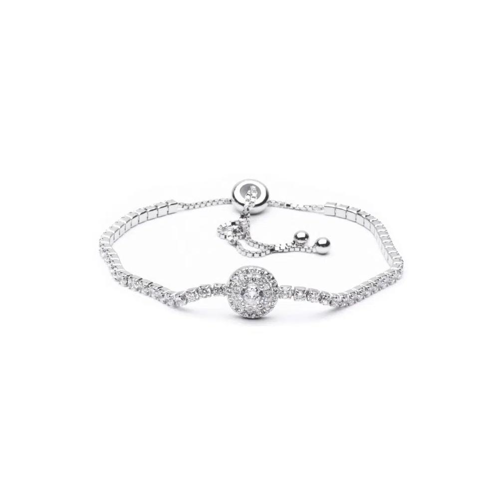 Серебряный браслет Made For The Night с круглым фианитом из стерлингового серебра 925 1