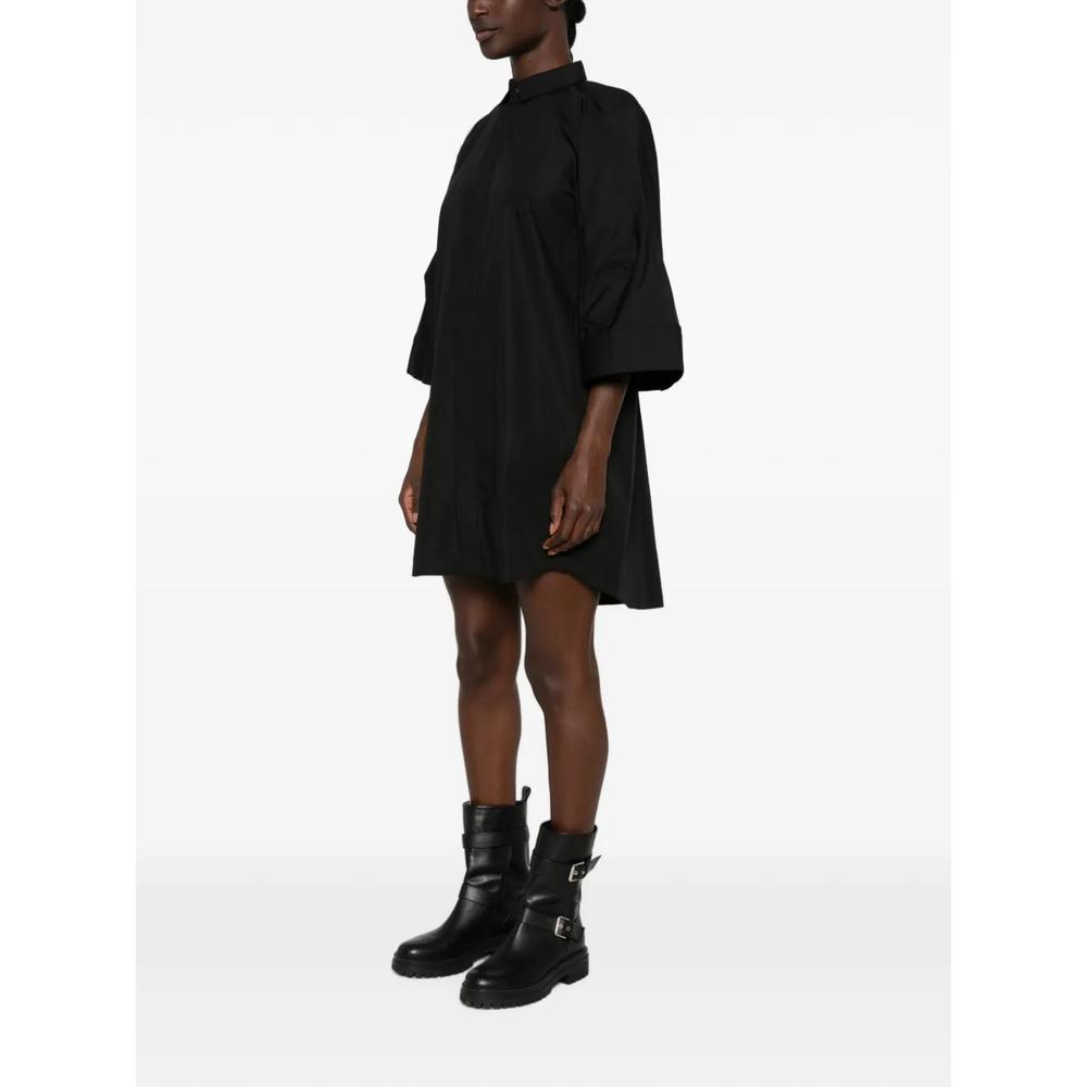 pleated-back wide-sleeve mini shirt dress 3