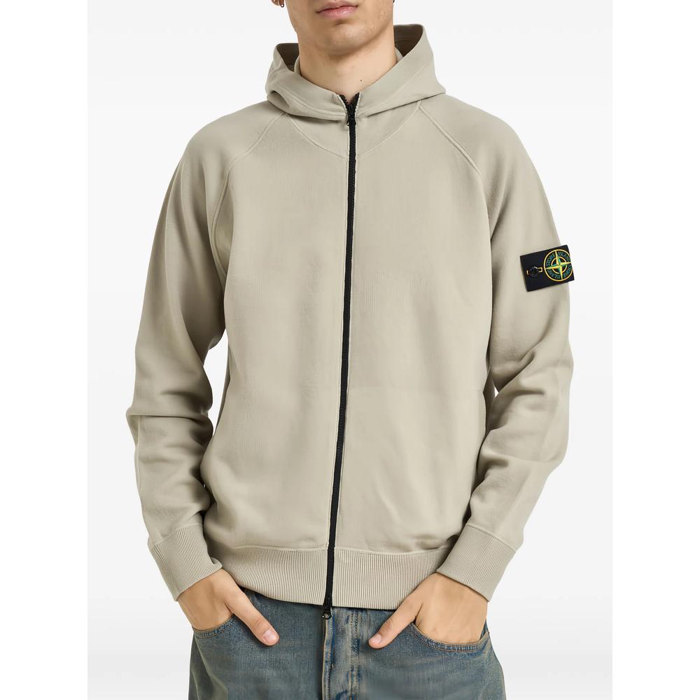 Compass-patch zip-fastening hoodie 1