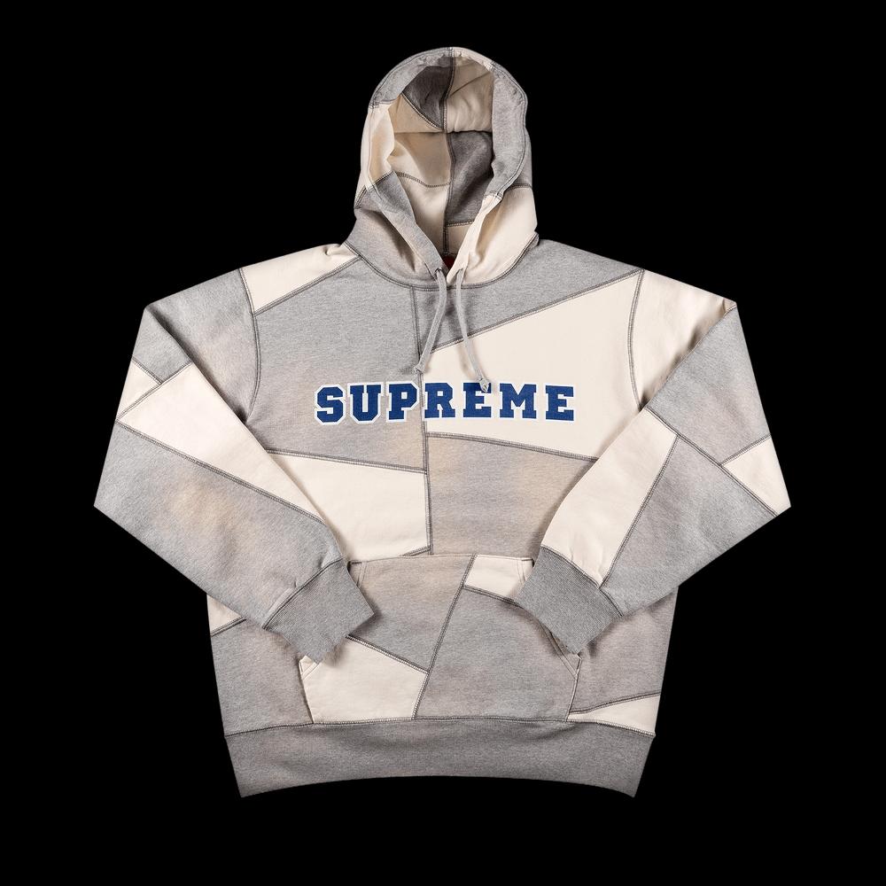 Худи Supreme Patchwork Hooded Sweatshirt 'Серый меланж' 1