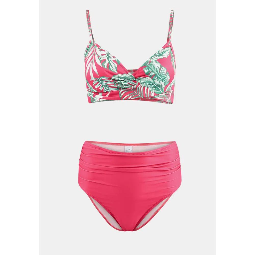 Бикини-сет Tropical Print Drapeli Triangle Covered Hipster High Waist Tbess25Bt22 4
