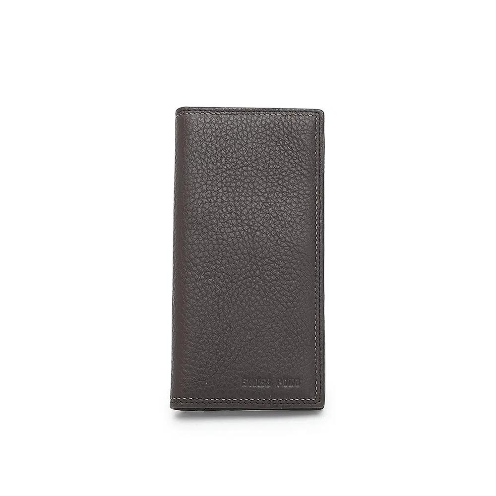 Длинный бумажник из натуральной кожи с RFID-защитой - черный 1