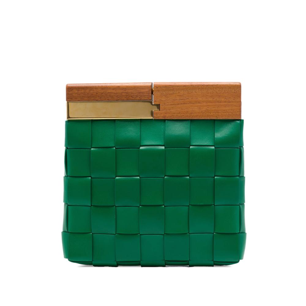 2012-2026 Lambskin Maxi Intrecciato The Snap clutch bag 1