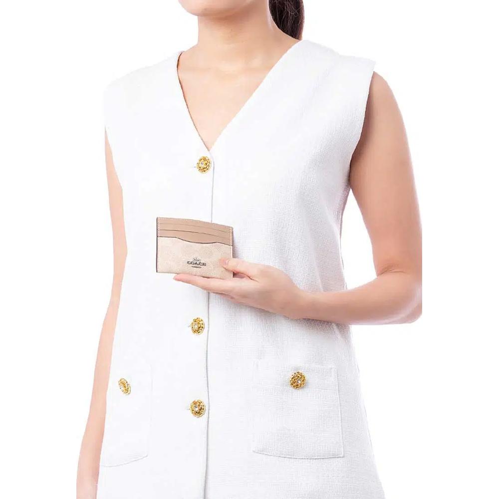Slim Id Card Case In Signature Canvas Песочный/Таупе CZ286 3