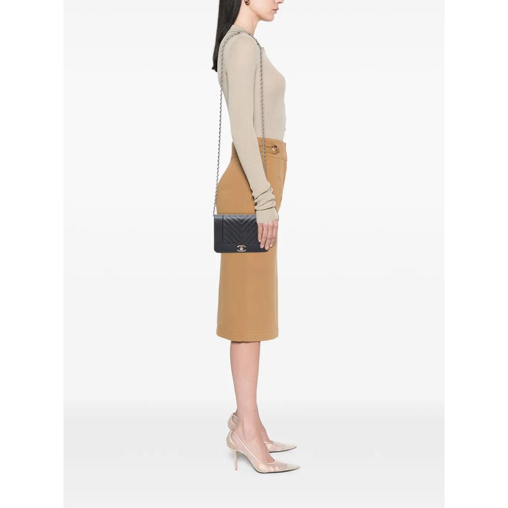 Сумка через плечо Chevron Caviar Mademoiselle Wallet On Chain (2019 год) 2