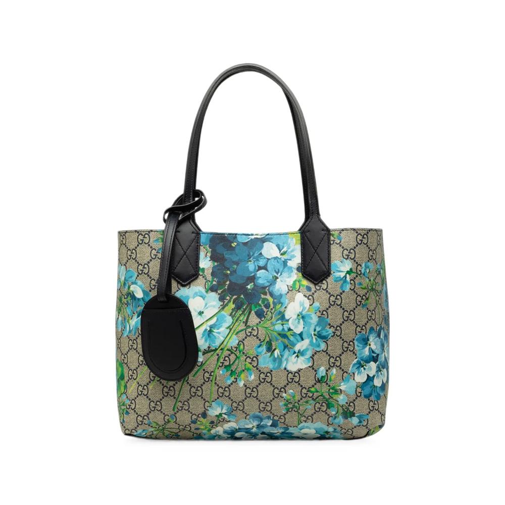 Двусторонняя сумка-тоут Blooms Reversible с узором GG Supreme (2000-2015 годы) 1
