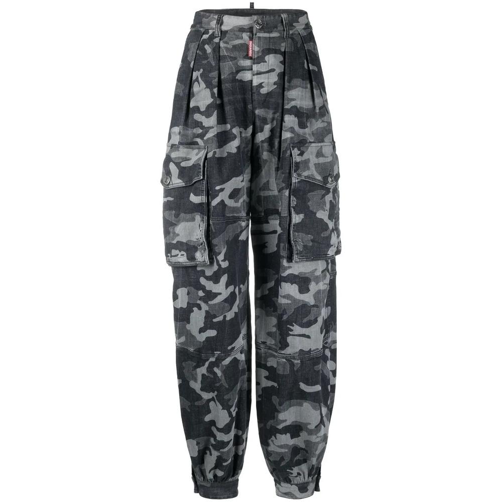 camouflage-print cargo trousers 1