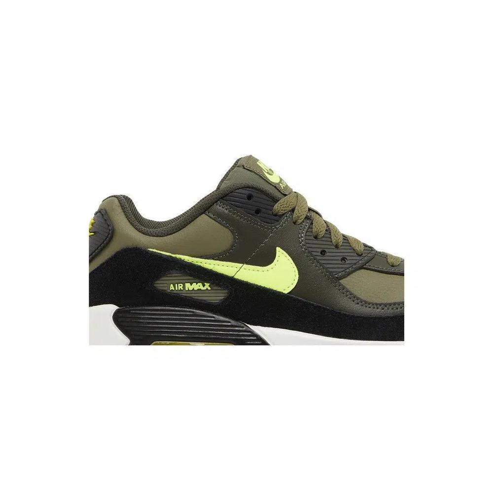 Кроссовки Nike Air Max 90 Leather GS 'Medium Olive Volt' 2