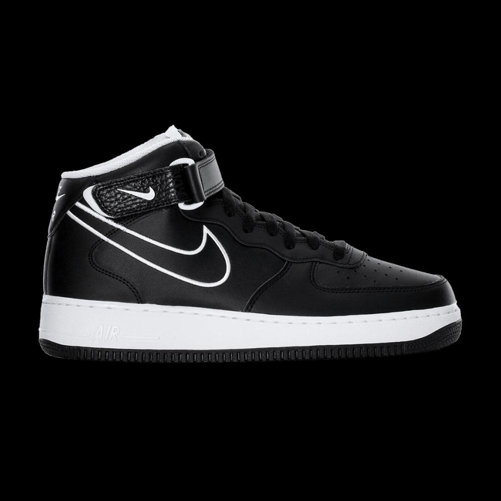 Кроссовки Nike Air Force 1 Mid '07 Leather 'Black White' 1